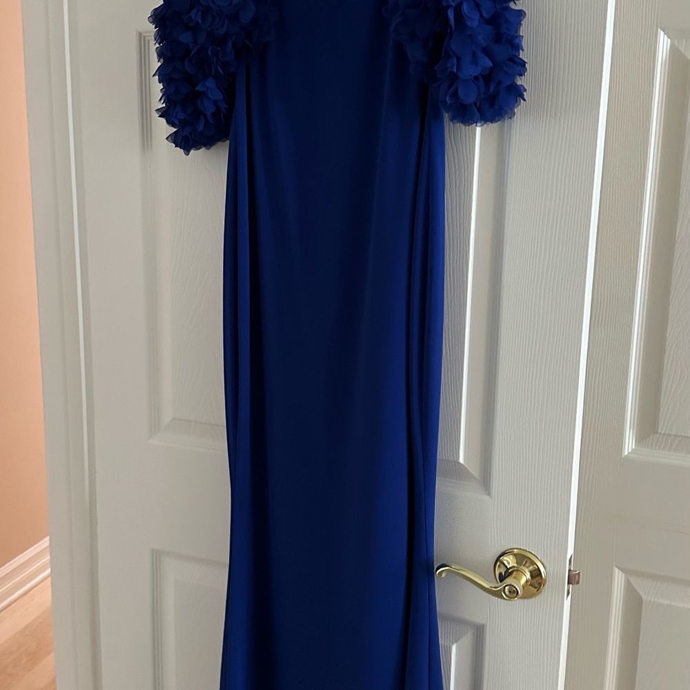 Badgley Mischka Blue Maxi Dress